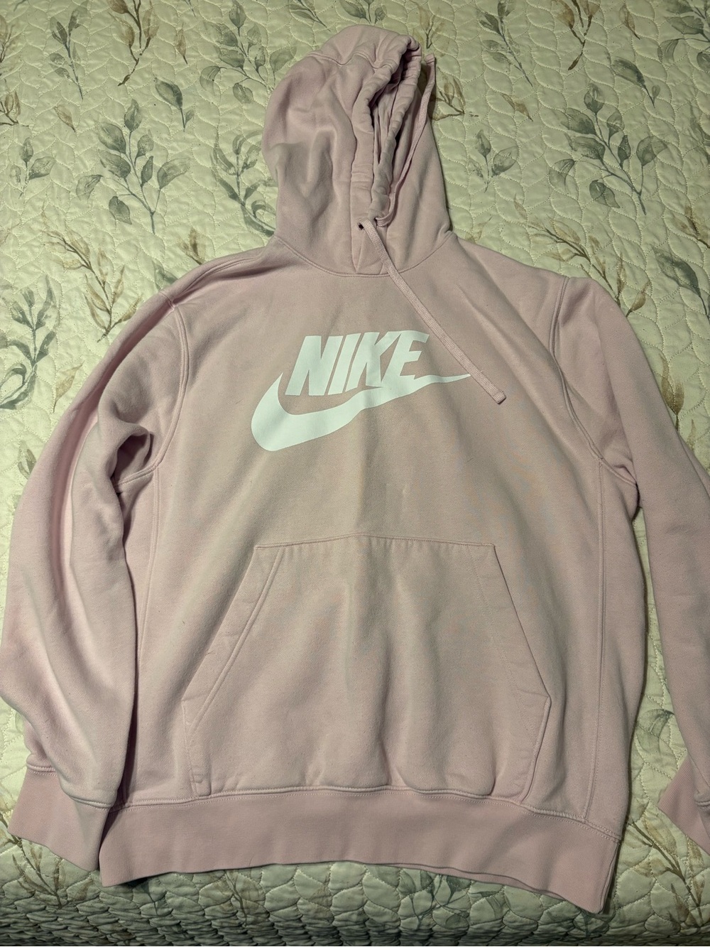 Nike Zip Up Hoodie - Light Pink with White Logo